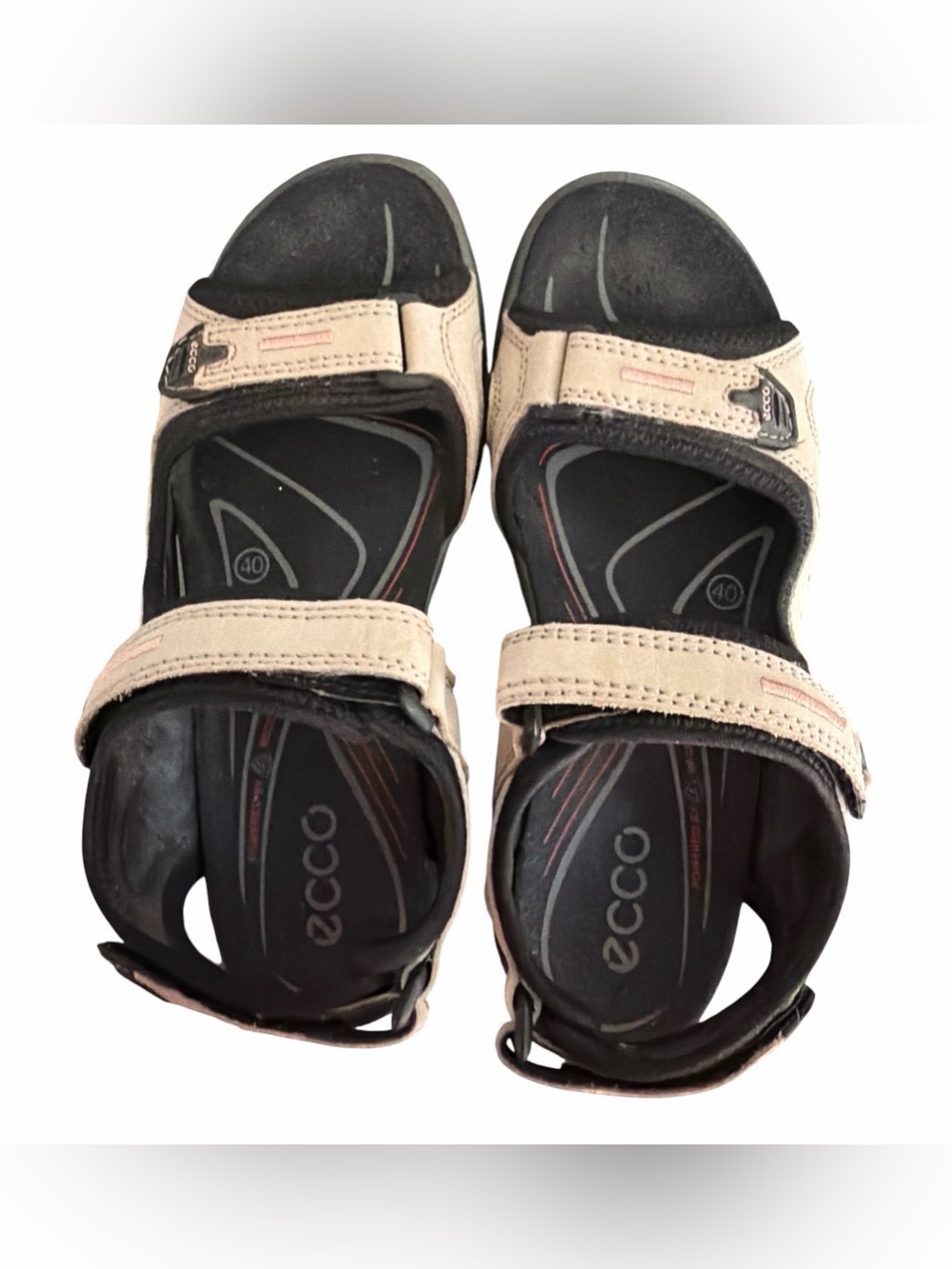 Ecco Yucatan Offroad Sandals Women's 9-9.5 EU 40 Tan Nubuck Leather Hiking Sport